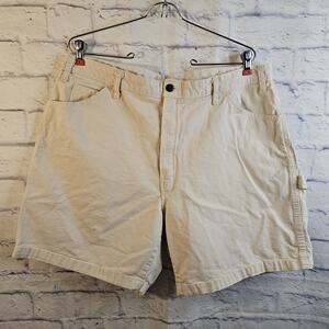 Dickies Carpenter Shorts Mens 40 Ivory Canvas Work Shorts Painter Skater Utility